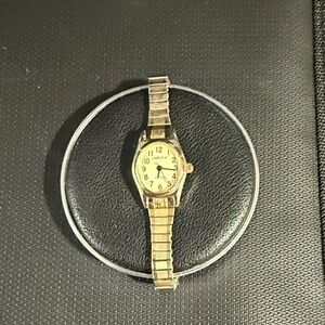 Gold Watch with Bracelet Strap